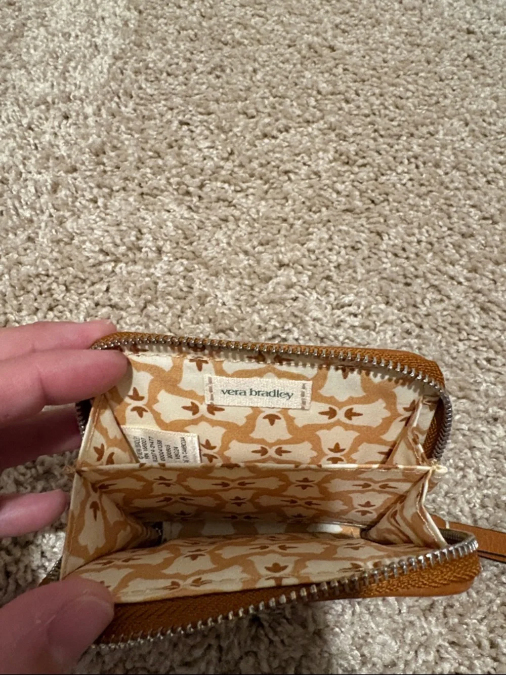 Vera Bradley Tan and Natural Woven Zip Wallet - Picture 2 of 2